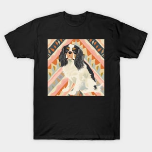 English Springer Spaniel in 70's T-Shirt